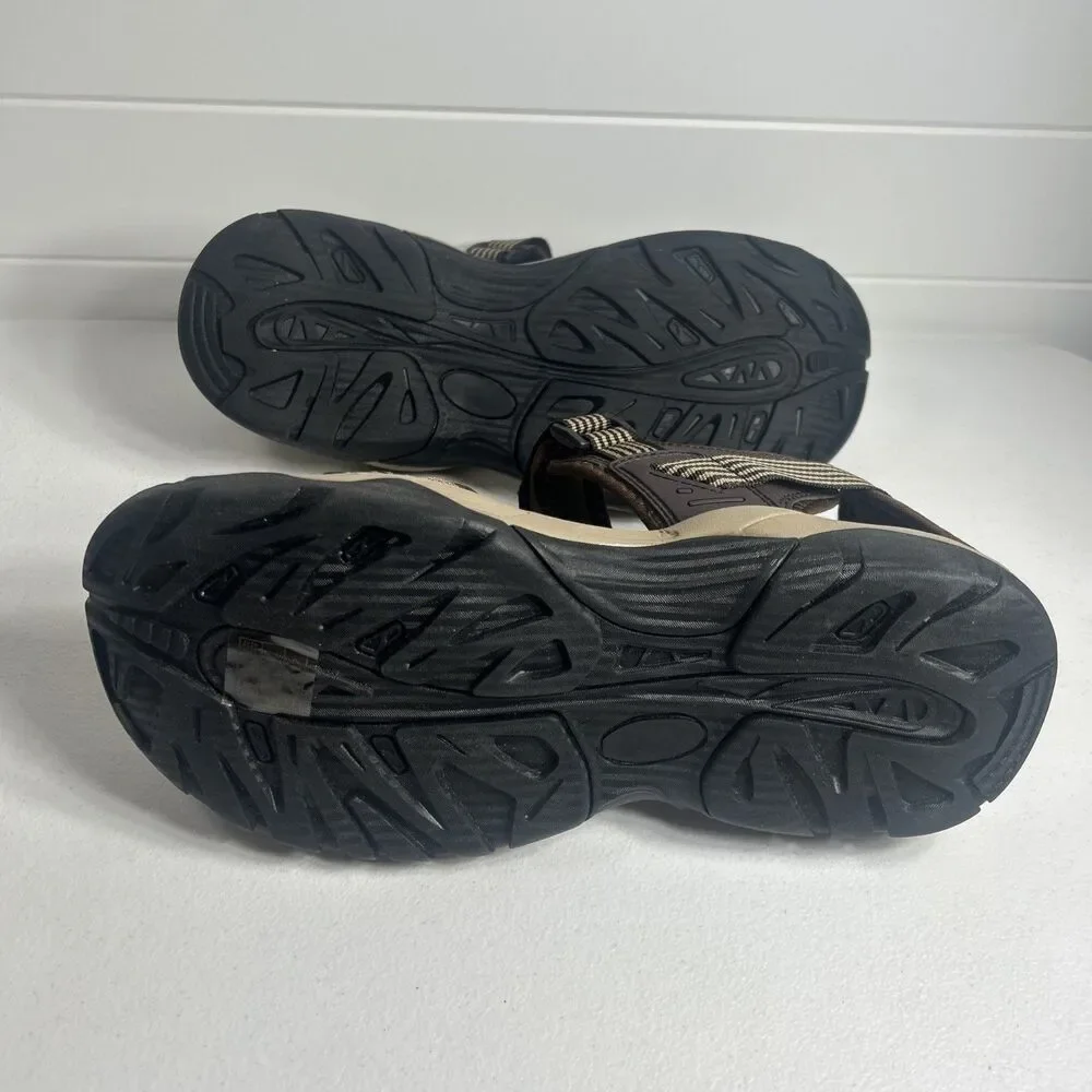 Norti Mens Sandals Size 8 V8 Brown Hiking Adventure Loop And Lock Closed Toe